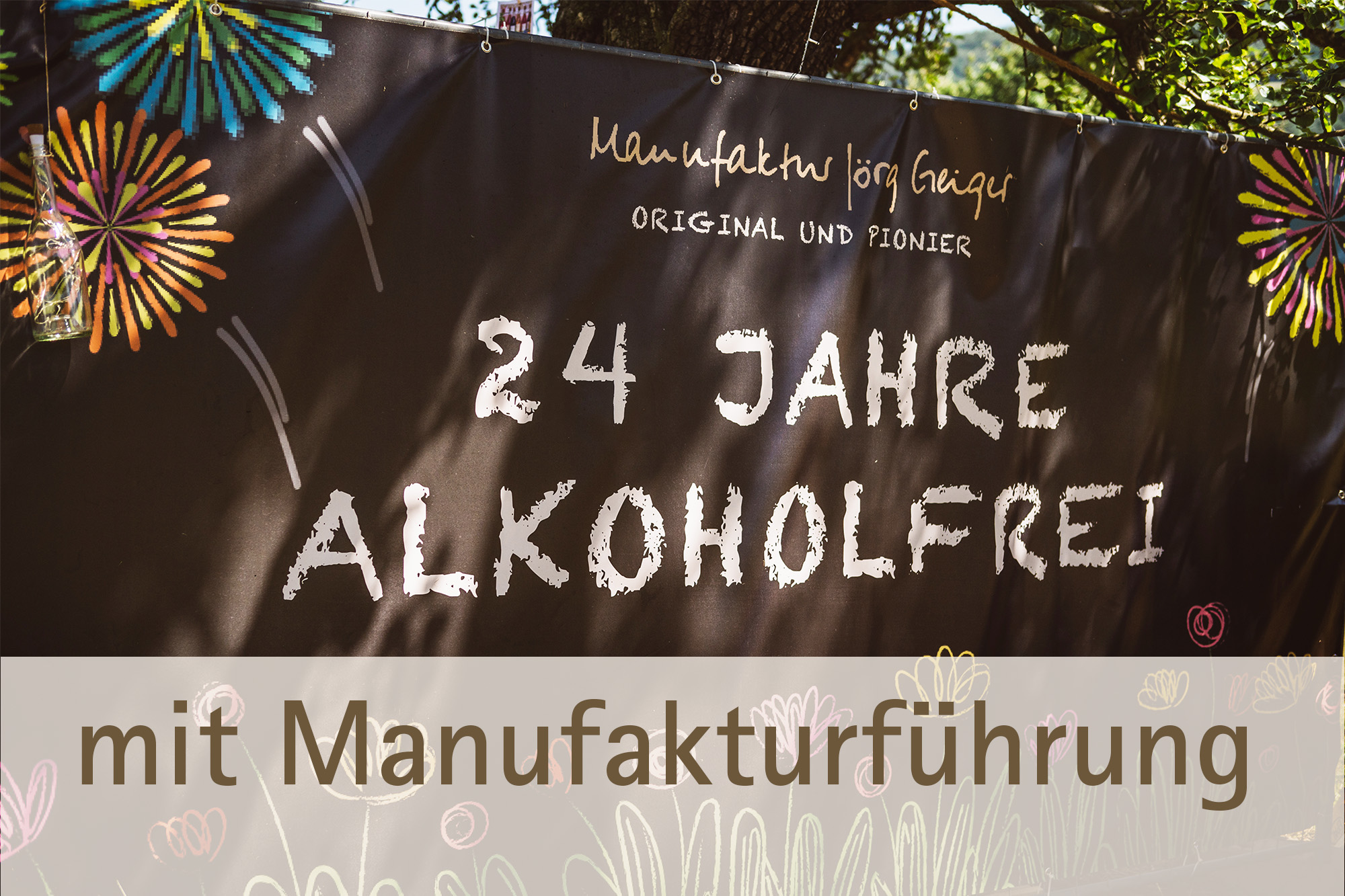 Menü "24 Jahre alkoholfrei" mit Führung