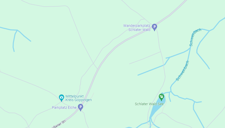 Kartenansicht der Wanderparkplätze Schlater Wald & Parkplatz Eiche