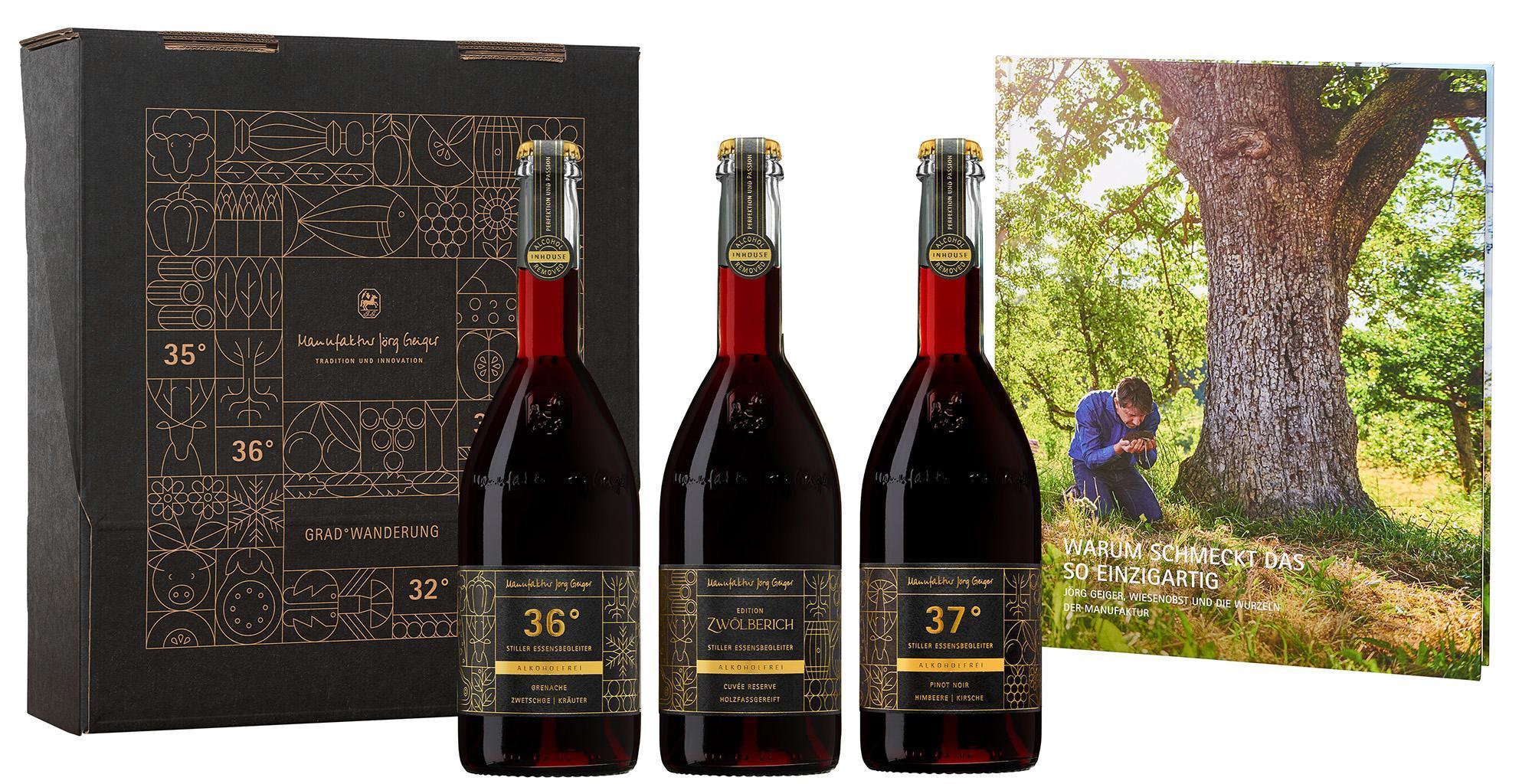 Geschenkset Trio "GRAD°WANDERUNG Die Roten" mit Genussbuch