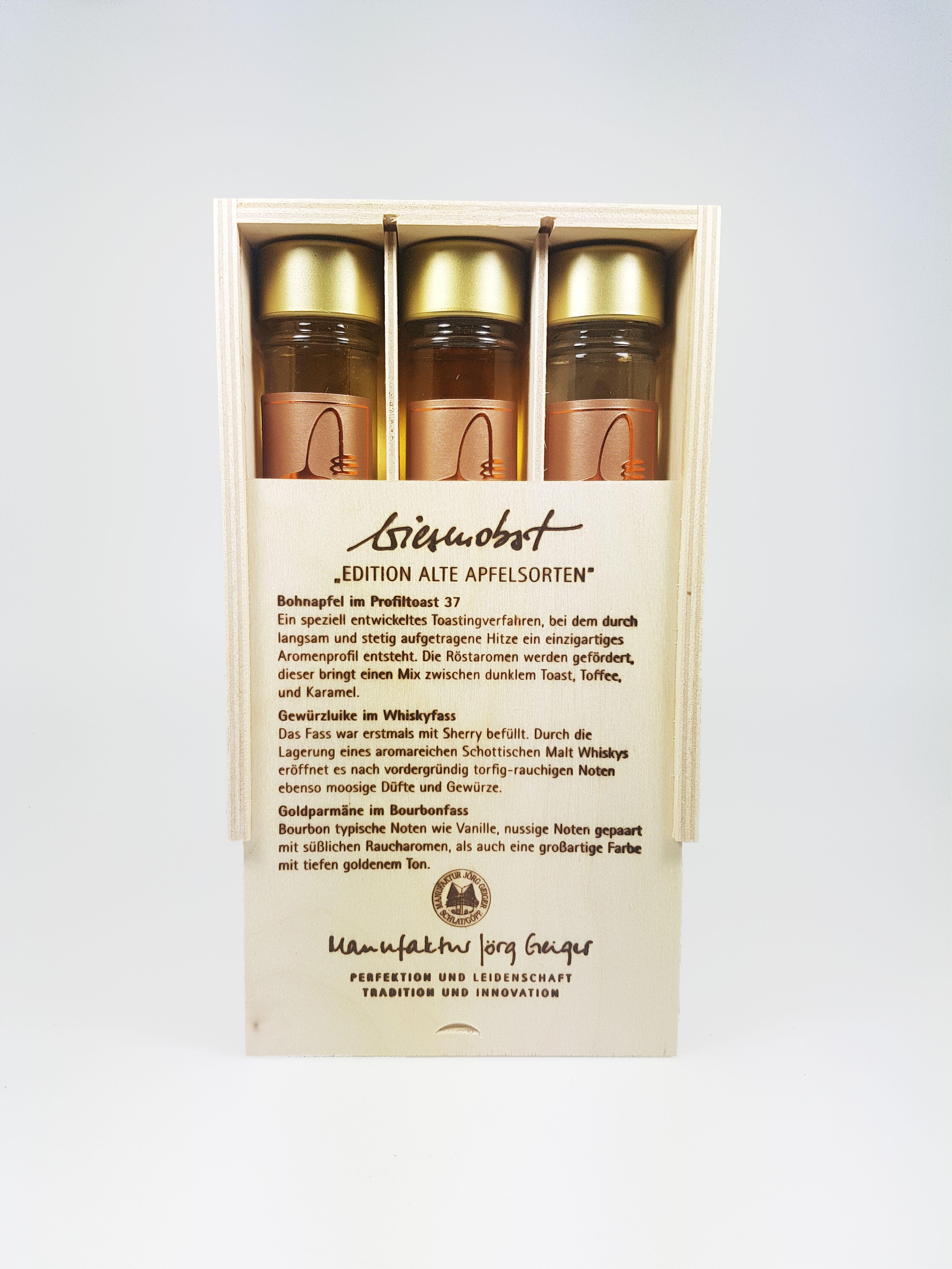 "Wiesenobst" im Whiskystil" Dreier Probierset 