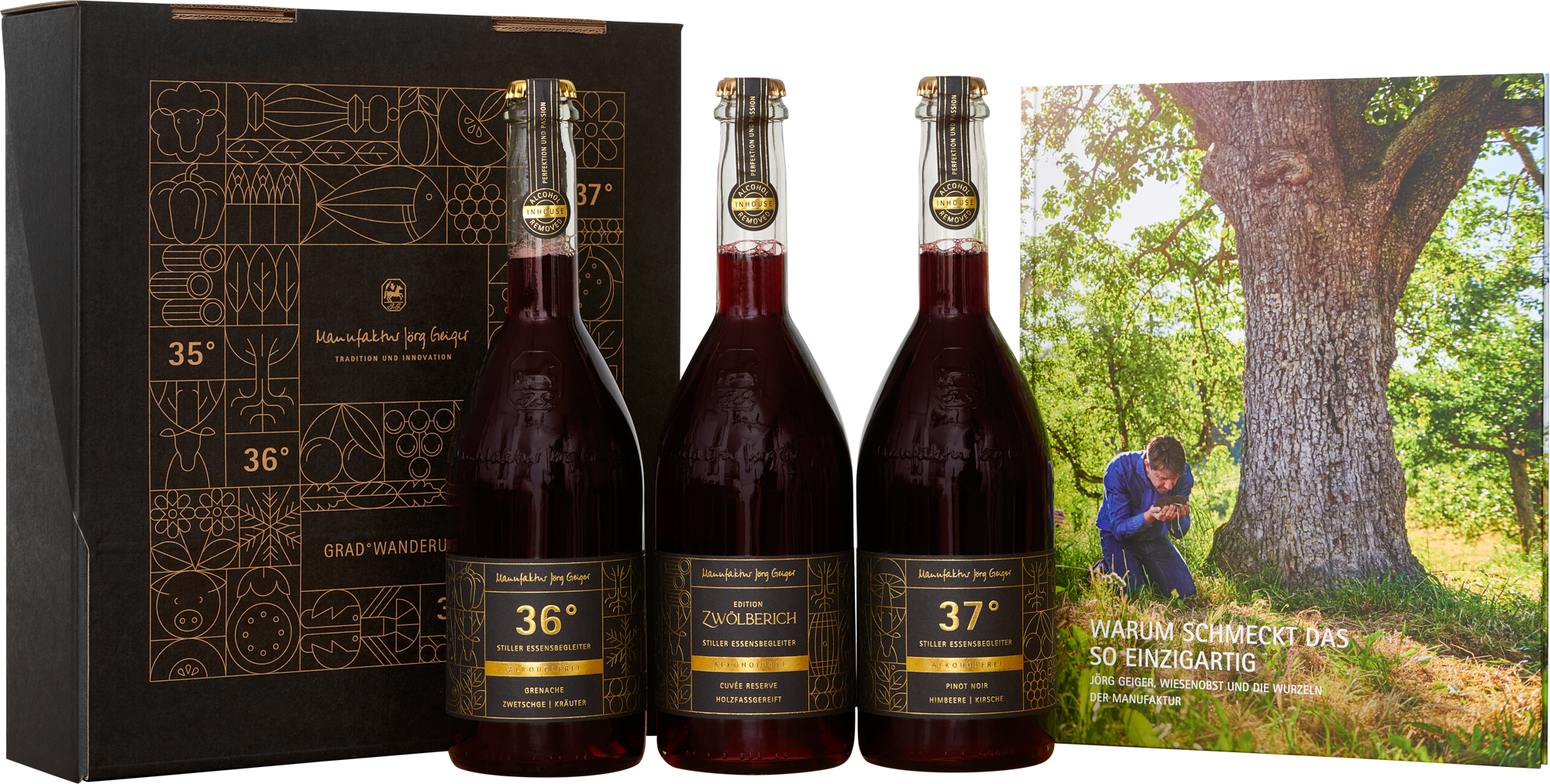 Geschenkset Trio "GRAD°WANDERUNG Die Roten" mit Imagebuch