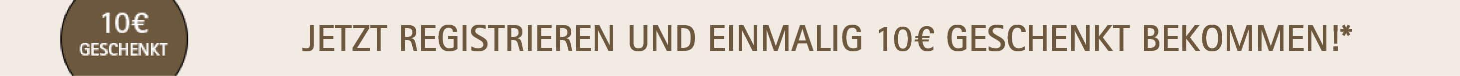 Newsletter Registrierung 10€ Banner
